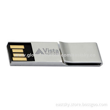 Promotional metal clip USB drive, like a clip, waterproof, dust-proof chipset insertedNew